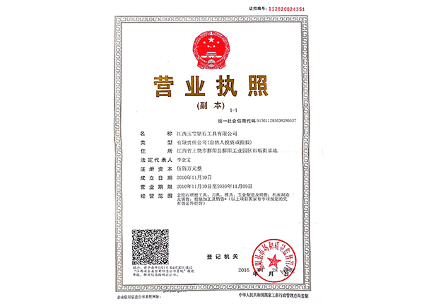 江西玉宝三合一营业执照